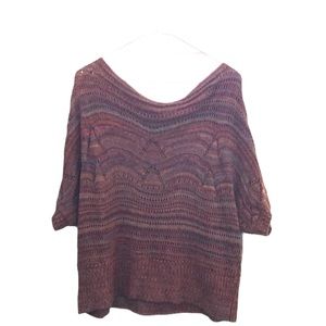 Multicolor Pattern Knit Sweater